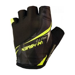 HAVEN Kolarskie rękawiczki z krótkimi palcami - MUTO - czarny/zielony