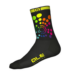 ALÉ Kolarskie klasyczne skarpetki - COLORS  - czarny/kolorowy