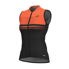 ALÉ Koszulka kolarska bez rękawów - SLIDE LADY  - czarny/pomarańczowy