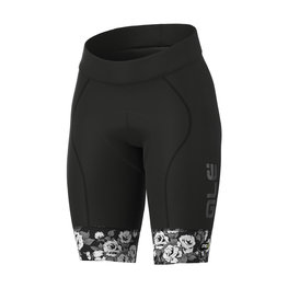 ALÉ Krótkie spodnie kolarskie bez szelek - ROSES LADY - czarny/szary
