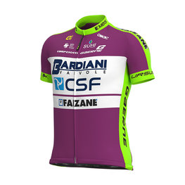 ALÉ Koszulka kolarska z krótkim rękawem - BARDIANI CSF 2020 - fioletowy/zielony