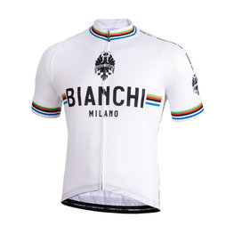 BIANCHI MILANO Koszulka kolarska z krótkim rękawem - NEW PRIDE - czarny/biały