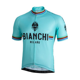 BIANCHI MILANO Koszulka kolarska z krótkim rękawem - NEW PRIDE - czarny/zielony