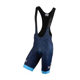 BIANCHI MILANO Krótkie spodnie kolarskie bez szelek - PALIZZI - czarny/jasnoniebieski