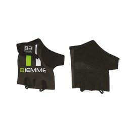 Kolarskie rękawiczki z krótkimi palcami - STRAPS - zielony/biały/czarny