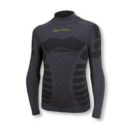 BIOTEX Kolarska koszulka z długim rękawem - WARM EFFECT JUNIIOR - szary