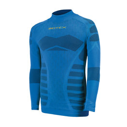 BIOTEX Kolarska koszulka z długim rękawem - WARM EFFECT JUNIIOR - niebieski