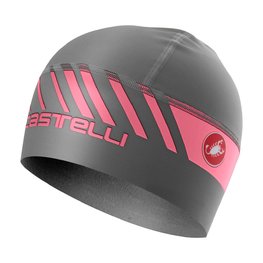 CASTELLI Czapka kolarska - ARRIVO 3 THERMO - szary/różowy