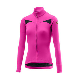 CASTELLI Zimowa koszulka kolarska z długim rękawem - SINERGIA LADY WINTER - różowy