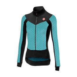 CASTELLI Zimowa koszulka kolarska z długim rękawem - SFIDA LADY WINTER - jasnoniebieski/czarny