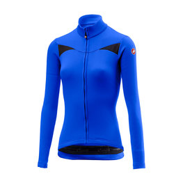 CASTELLI Zimowa koszulka kolarska z długim rękawem - SINERGIA LADY WINTER - niebieski