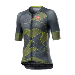 CASTELLI Koszulka kolarska z krótkim rękawem - CLIMBER'S 3.0 - szary/żółty