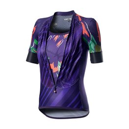 CASTELLI Koszulka kolarska z krótkim rękawem - CLIMBER'S LADY - fioletowy