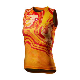 CASTELLI Kolarski bezrękawnik - PRO MESH W LADY - żółty/pomarańczowy