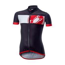 CASTELLI Koszulka kolarska z krótkim rękawem - FUTURE RACER KIDS - czarny/czerwony
