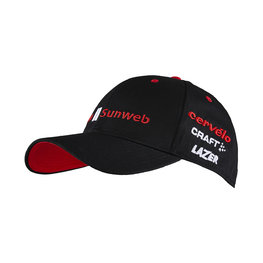 Czapka kolarska - SUNWEB 2019 PODIUM - czarny/czerwony