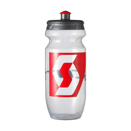 Bidon kolarski - SCOTT 550 ml  - czerwony/przezroczysty