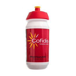 Bidon kolarski - COFIDIS 2018 550 ml - biały/czerwony