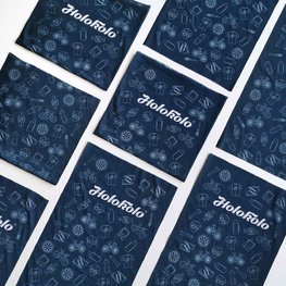 Komin kolarski - HOLOKOLO MIDNIGHT - biały/niebieski