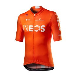 CASTELLI Koszulka kolarska z krótkim rękawem - INEOS 2020 - pomarańczowy