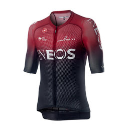 CASTELLI Koszulka kolarska z krótkim rękawem - TEAM INEOS 2019 - czarny/czerwony