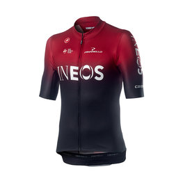 CASTELLI Koszulka kolarska z krótkim rękawem - TEAM INEOS 2019 - czarny/czerwony