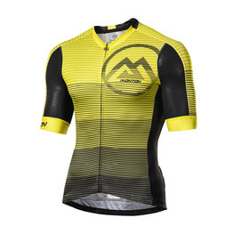 MONTON Koszulka kolarska z krótkim rękawem - GRADIANT FUN - żółty/czarny