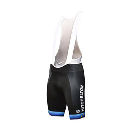 GIORDANA Krótkie spodnie kolarskie z szelkami - MITCHELTON-SCOTT '19 - turkusowy/czarny