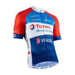 NALINI Koszulka kolarska z krótkim rękawem - DIRECT ENERGIE 2020 - biały/niebieski/czerwony