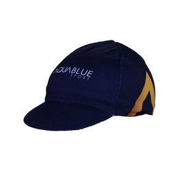 Czapka kolarska - AQUA BLUE 2018 - złoty/niebieski