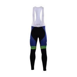 Długie spodnie kolarskie z szelkami - ORICA 2017 WINTER - niebieski/czarny