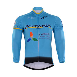 Letnia koszulka kolarska z długim rękawem - ASTANA 2017 SUMMER - jasnoniebieski
