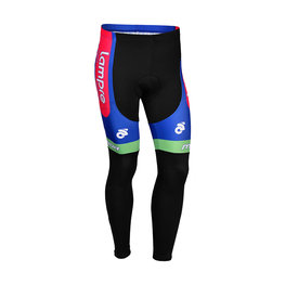Długie spodnie kolarskie bez szelek - LAMPRE 2013 WINTER - niebieski/różowy/czarny