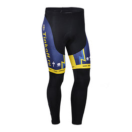 Długie spodnie kolarskie bez szelek - SAXO BANK 2013 WNT - niebieski/żółty/czarny