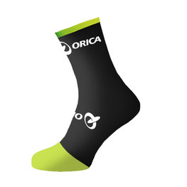 Kolarskie klasyczne skarpetki - ORICA 2017 - czarny/zielony