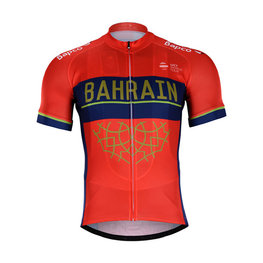BONAVELO Koszulka kolarska z krótkim rękawem - BAHRAIN  MERIDA 2018 - czerwony/niebieski