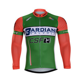 Letnia koszulka kolarska z długim rękawem - BARDIANI 2018 SUMMER - pomarańczowy/zielony
