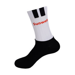 Kolarskie klasyczne skarpetki - SUNWEB 2018 - czarny/biały