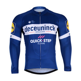BONAVELO Letnia koszulka kolarska z długim rękawem - QUICKSTEP 2019 SMR - niebieski