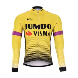 BONAVELO Zimowa koszulka kolarska z długim rękawem - JUMBO-VISMA 2019 WNT - czarny/zielony