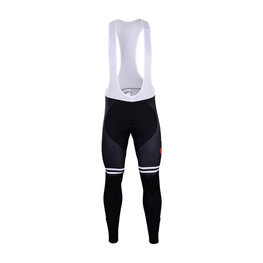 BONAVELO Długie spodnie kolarskie z szelkami - TREK 2019 WINTER - czarny