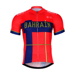 BONAVELO Koszulka kolarska z krótkim rękawem - BAHRAIN MERIDA 2019 - niebieski/czerwony