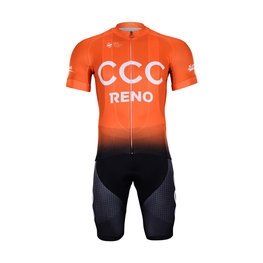 BONAVELO Krótka koszulka kolarska i spodenki - CCC 2019 - pomarańczowy/czarny