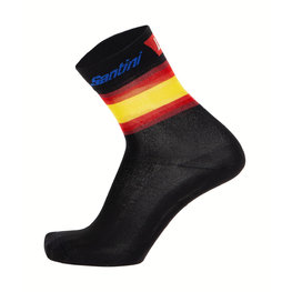 SANTINI Kolarskie klasyczne skarpetki - LA VUELTA 2019 - czerwony/żółty/czarny