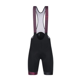 SANTINI Krótkie spodnie kolarskie z szelkami - LA VUELTA 2018 - czarny/fioletowy