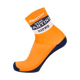 SANTINI Kolarskie klasyczne skarpetki - NIPPO FANTINI 2019 - pomarańczowy/niebieski/biały