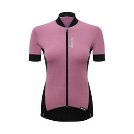SANTINI Koszulka kolarska z krótkim rękawem - BRIO LADY  - różowy/czarny