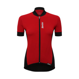 SANTINI Koszulka kolarska z krótkim rękawem - BRIO LADY - czerwony/czarny