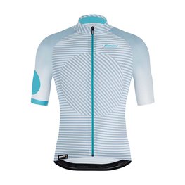 SANTINI Koszulka kolarska z krótkim rękawem - KARMA MILLE - jasnoniebieski/biały