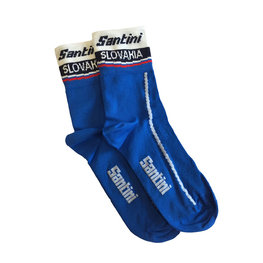 SANTINI Kolarskie klasyczne skarpetki - TEAM SLOVAKIA 2017 - niebieski
